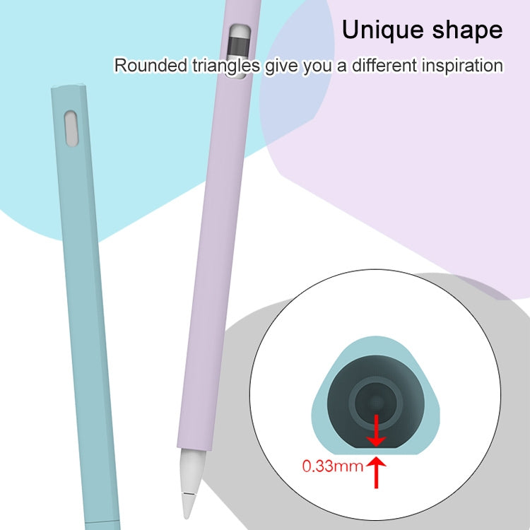 LOVE MEI غطاء حماية سيليكون لقلم Apple Pencil 1 على شكل مثلث، لقلم Apple Pencil 1