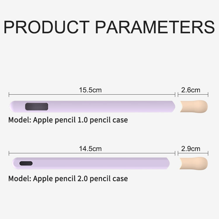 LOVE MEI غطاء حماية سيليكون لقلم Apple Pencil 2 بتصميم خطوط، لقلم Apple Pencil 2