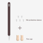 LOVE MEI غطاء حماية سيليكون لقلم Apple Pencil 2 بتصميم خطوط، لقلم Apple Pencil 2
