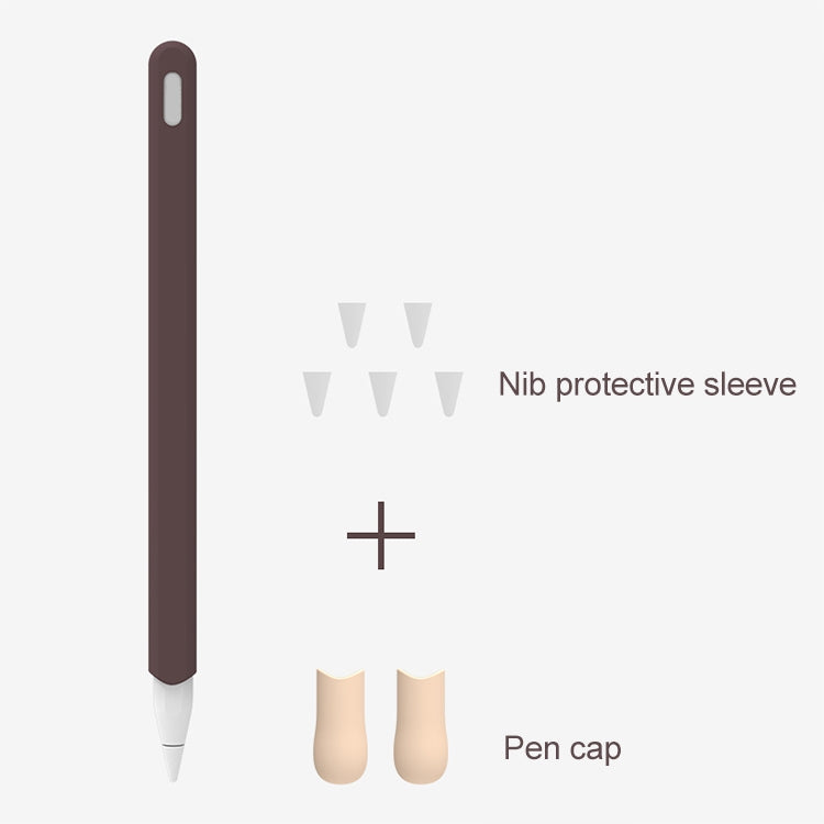 LOVE MEI غطاء حماية سيليكون لقلم Apple Pencil 2 بتصميم خطوط، لقلم Apple Pencil 2
