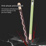 LOVE MEI غطاء حماية سيليكون لقلم Apple Pencil 2 بتصميم خطوط، لقلم Apple Pencil 2