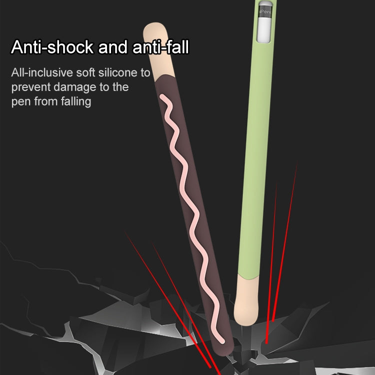 LOVE MEI غطاء حماية سيليكون لقلم Apple Pencil 2 بتصميم خطوط، لقلم Apple Pencil 2