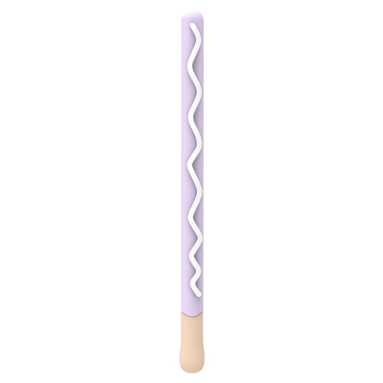 LOVE MEI غطاء حماية سيليكون لقلم Apple Pencil 2 بتصميم خطوط، لقلم Apple Pencil 2