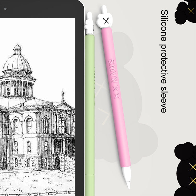 LOVE MEI غطاء حماية سيليكون لقلم Apple Pencil 1 على شكل إصبع وسطى، لقلم Apple Pencil 1