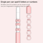 LOVE MEI غطاء حماية سيليكون لقلم Apple Pencil 2 بتصميم أرقام وحروف، لقلم Apple Pencil 2