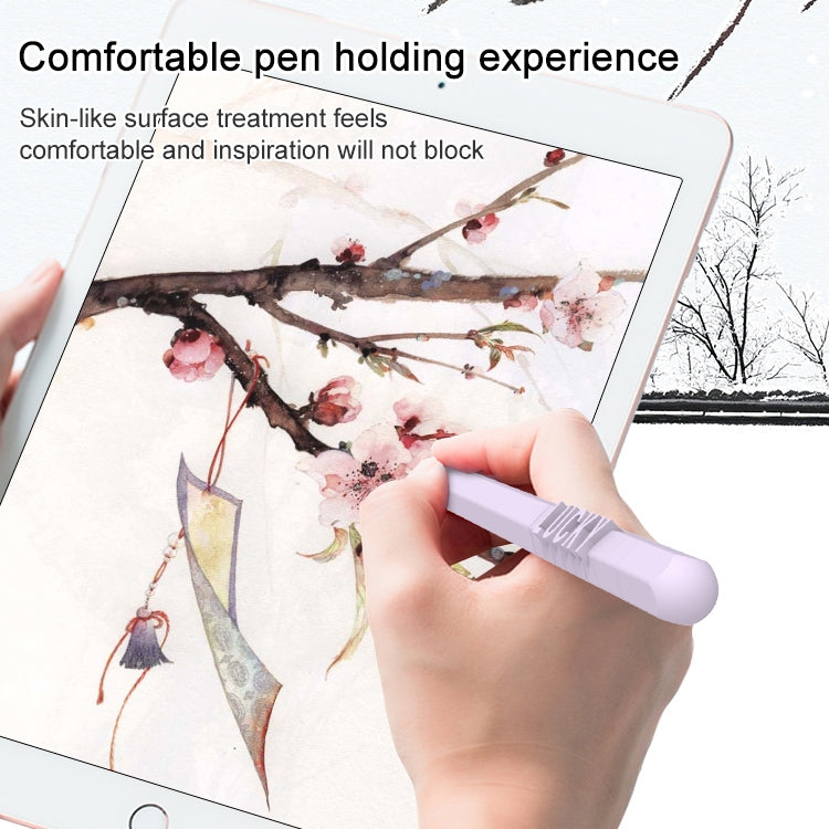 LOVE MEI غطاء حماية سيليكون لقلم Apple Pencil 2 بتصميم أرقام وحروف، لقلم Apple Pencil 2