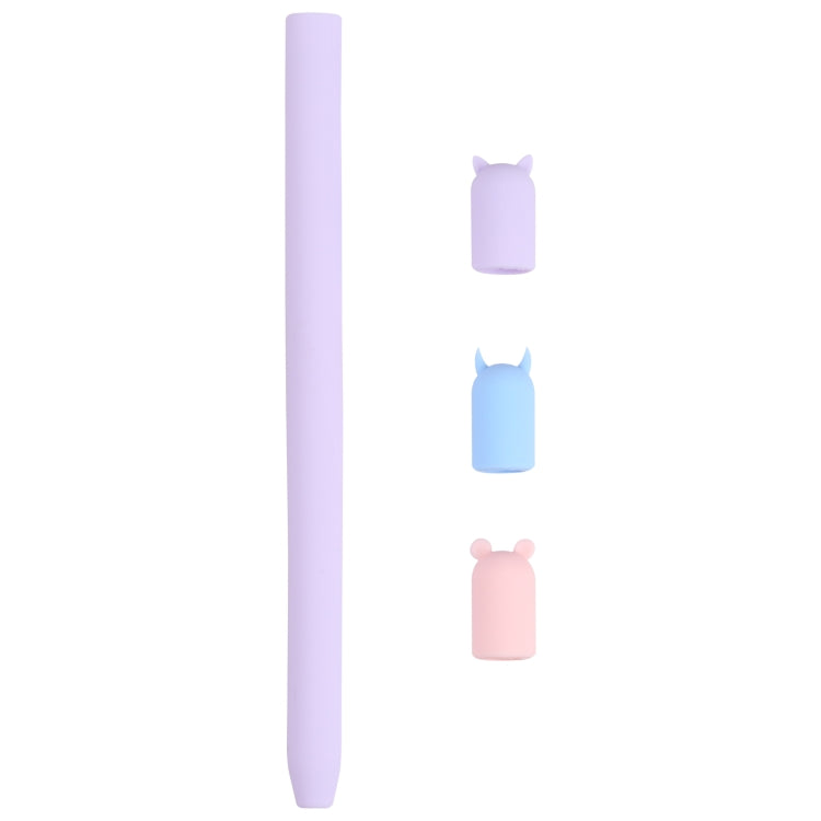 غطاء حماية سيليكون كرتوني على شكل حيوان لقلم اللمس 4 في 1 لـ Apple Pencil 1، لـ Apple Pencil 1