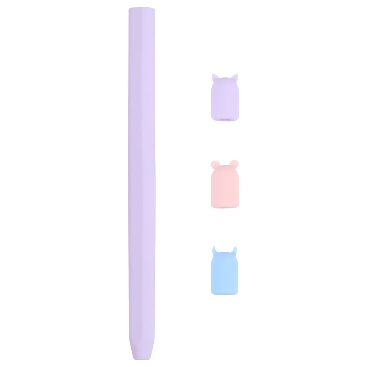 غطاء حماية سيليكون كرتوني على شكل حيوان لقلم اللمس 4 في 1 لـ Apple Pencil 2، لـ Apple Pencil 2