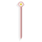 غطاء حماية سيليكون كرتوني لطيف لقلم Apple Pencil 1 (نجمة خماسية وردية)، لـ Apple Pencil 1