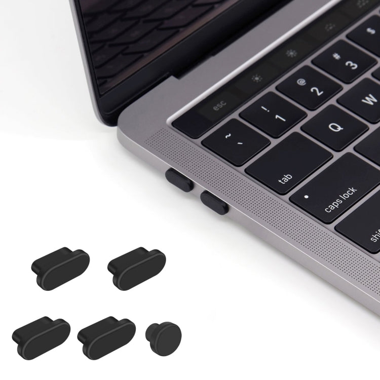 5 في 1 سدادات مقاومة للغبار لمنفذ الشحن لأجهزة MacBook 12 بوصة / MacBook Pro 13.3 / 15.4 بوصة (2016/2017) من ENKAY