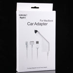 شاحن سيارة MagSafe 2 بقوة 45 واط 14.85 فولت 3.05 أمبير، 5 دبابيس على شكل T مع منفذ USB واحد لأجهزة Apple MacBook A1466 / A1436 / A1465 / A1435 / MD224 / MD231 / MD761 / MD711، الطول: 1.7 متر، 45 واط 14.85 فولت 3.05 أمبير