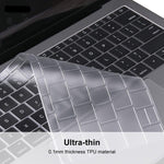 غطاء حماية لوحة مفاتيح TPU من ENKAY لجهاز MacBook 12 بوصة 2015 (A1534) / MacBook Pro 13.3 بوصة بدون Touch Bar (A1708)، إصدار أوروبا، إصدار الاتحاد الأوروبي