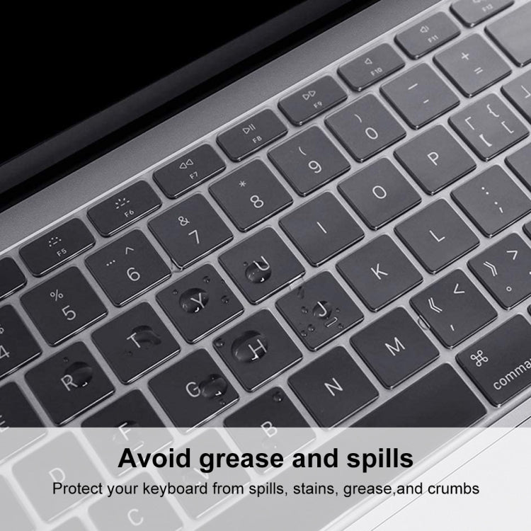 غطاء حماية لوحة مفاتيح TPU من ENKAY لجهاز MacBook 12 بوصة 2015 (A1534) / MacBook Pro 13.3 بوصة بدون Touch Bar (A1708)، إصدار أوروبا، إصدار الاتحاد الأوروبي