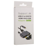 محول متعدد الوظائف 4 في 1 من USB / Type-C إلى 4K HDMI + VGA + USB 3.0