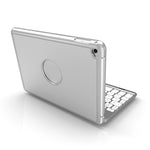 حافظة تابلت بلوحة مفاتيح ألمنيوم ملونة بإضاءة خلفية إصدار لابتوب لجهاز iPad mini 4 / mini 5
