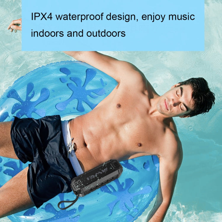 مكبر صوت بلوتوث awei Y280 مقاوم للماء IPX4 وبنك طاقة مع صوت جهير معزز، ميكروفون مدمج، يدعم FM / USB / بطاقة TF / AUX، Y280