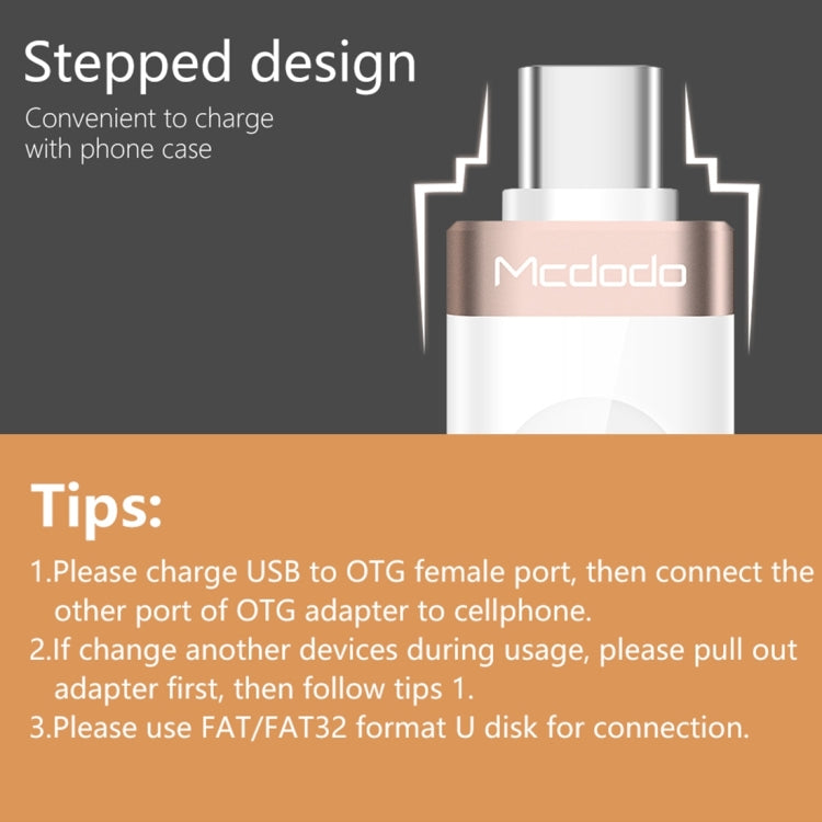 محول Mcdodo OT-1942 USB-C / Type-C إلى USB 3.0 AF لنقل البيانات والشحن OTG