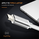 محول USB-C / Type-C 3.1 ذكر إلى DP أنثى عالي الدقة، الطول: 12 سم