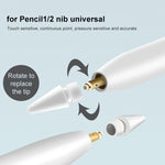 قطعتان من رأس قلم ستايلس أصلي لـ Apple Pencil 1 / 2، رأس قلم ستايلس (قطعتان)