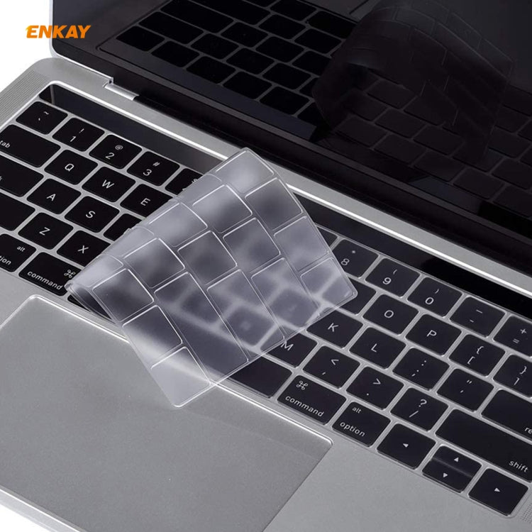 غطاء حماية لوحة مفاتيح ENKAY من TPU لأجهزة MacBook Pro مقاس 13.3 بوصة A1706 / A1989 / A2159 و Pro 15.4 بوصة A1707 / A1990 (مع Touch Bar)، النسخة الأمريكية