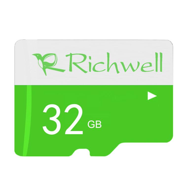 بطاقة ذاكرة Richwell 32 جيجابايت فئة 10 عالية السرعة Micro SD (TF)، 32 جيجابايت
