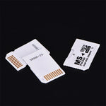 محول CR-5400 لبطاقة Micro SDHC (TF) مزدوجة الفتحة إلى MS PRO Duo، السعة المدعومة الكلية: 64 جيجابايت، CR-5400