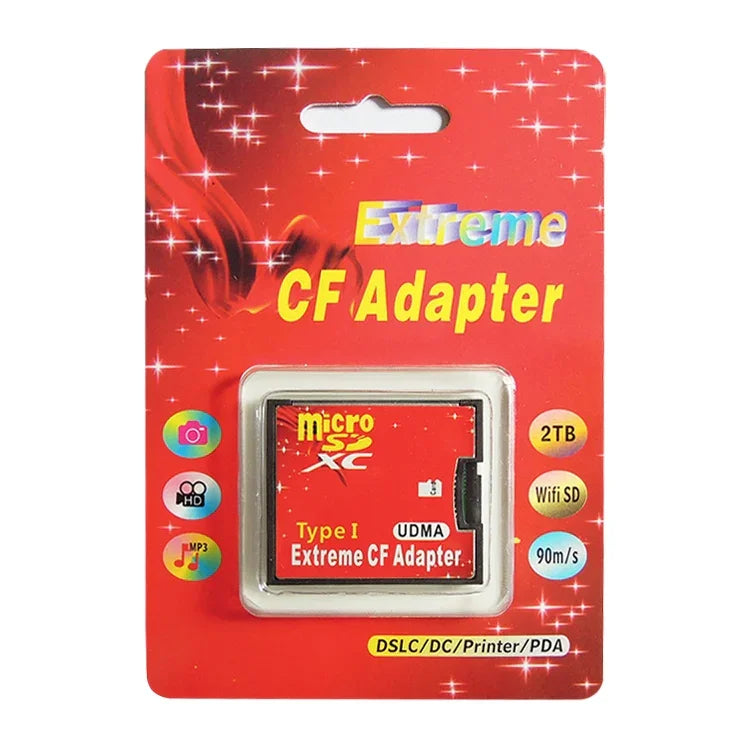 محول بطاقة ذاكرة Micro SD إلى CF فلاش مدمجة، فتحة واحدة، فتحة واحدة