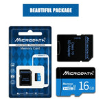 بطاقة ذاكرة MICRODATA TF (Micro SD) سعة 16 جيجابايت U1 باللونين الأزرق والأسود، 16 جيجابايت