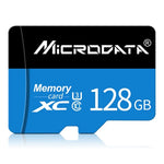 بطاقة ذاكرة MICRODATA TF (Micro SD) سعة 128 جيجابايت U3 باللونين الأزرق والأسود، 128 جيجابايت