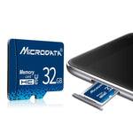 بطاقة ذاكرة MICRODATA 16GB U1 TF (Micro SD) باللون الأزرق، 16GB