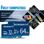 بطاقة ذاكرة MICRODATA 16GB U1 TF (Micro SD) باللون الأزرق، 16GB