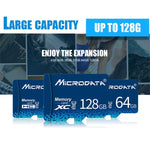 بطاقة ذاكرة MICRODATA 16GB U1 TF (Micro SD) باللون الأزرق، 16GB