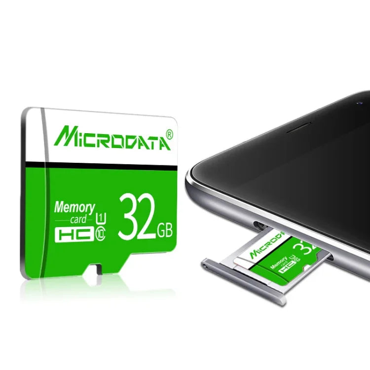بطاقة ذاكرة MICRODATA 64GB U3 خضراء وبيضاء TF (Micro SD)، 64GB