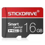 بطاقة ذاكرة STICKDRIVE 16GB U1 بخط أبيض وأحمر وأسود TF (Micro SD)، 16GB
