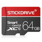 بطاقة ذاكرة STICKDRIVE 64GB U3 بخط أبيض وأحمر وأسود TF (Micro SD)، 64GB