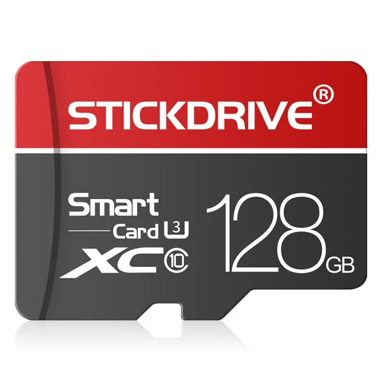 بطاقة ذاكرة STICKDRIVE 128GB U3 بخط أبيض وأحمر وأسود TF (Micro SD)، 128GB