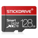 بطاقة ذاكرة STICKDRIVE 128GB U3 بخط أبيض وأحمر وأسود TF (Micro SD)، 128GB