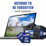 بطاقة ذاكرة Microdrive 128GB عالية السرعة فئة 10 SD لجميع الأجهزة الرقمية المزودة بفتحة بطاقة SD، 128GB