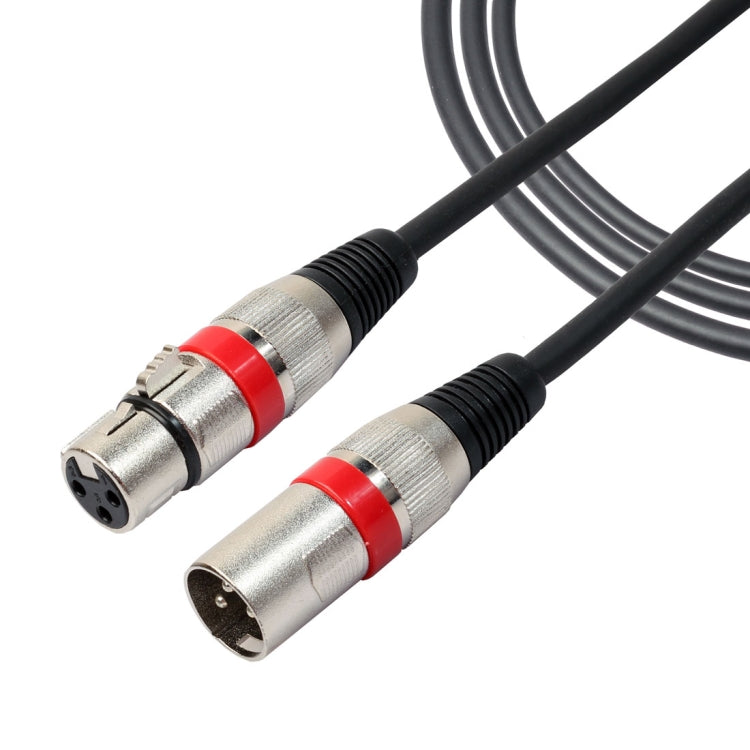 كابل ميكروفون محمي 3 دبابيس XLR ذكر إلى XLR أنثى، طول: 1م (أحمر)