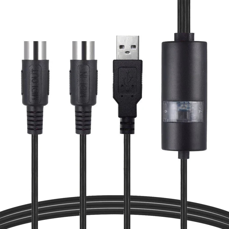كابل USB MIDI من WERSI UM-18 MidiPort لكابل البيانو الكهربائي والطبول الإلكترونية لتحرير الموسيقى، الطول: 2 متر