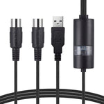 كابل USB MIDI من WERSI UM-18 MidiPort لكابل البيانو الكهربائي والطبول الإلكترونية لتحرير الموسيقى، الطول: 2 متر