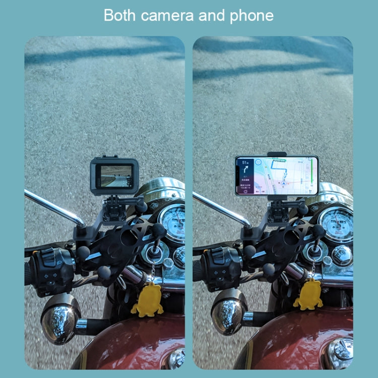 حامل هاتف من سبائك لمقود الدراجة النارية من RUIGPRO لكاميرات GoPro وInsta360 وDJI وغيرها من كاميرات الأكشن