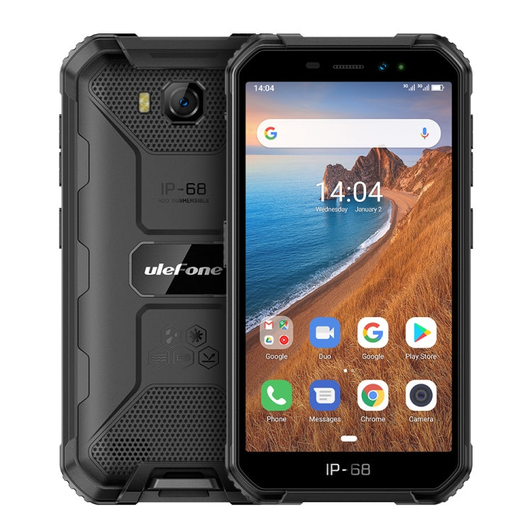 هاتف مقاوم للماء والغبار والصدمات بمعيار IP68/IP69K، مع خاصية التعرف على الوجه، بطارية 4000 مللي أمبير، شاشة 5.0 بوصة، أندرويد 9.0، معالج MTK6580A/W رباعي النواة بسرعة تصل إلى 1.3 جيجاهرتز، شبكة 3G، Armor X6 2GB+16GB