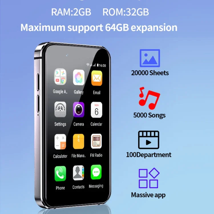 هاتف أندرويد 8.1 بشاشة 3.0 بوصة MTK6580 رباعي النواة 1.3GHz، شبكة 3G، شريحتي اتصال، نسخة عالمية مع Google Play