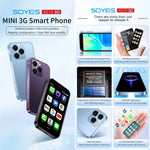 شاشة 3.0 بوصة أندرويد 8.1 معالج MTK6580 رباعي النواة حتى 1.3 جيجاهرتز، بلوتوث، واي فاي، GPS، الشبكة: 3G، شريحتي اتصال، SOYES XS15