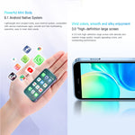 شاشة 3.0 بوصة أندرويد 8.1 معالج MTK6580 رباعي النواة حتى 1.3 جيجاهرتز، بلوتوث، واي فاي، GPS، الشبكة: 3G، شريحتي اتصال، SOYES XS15