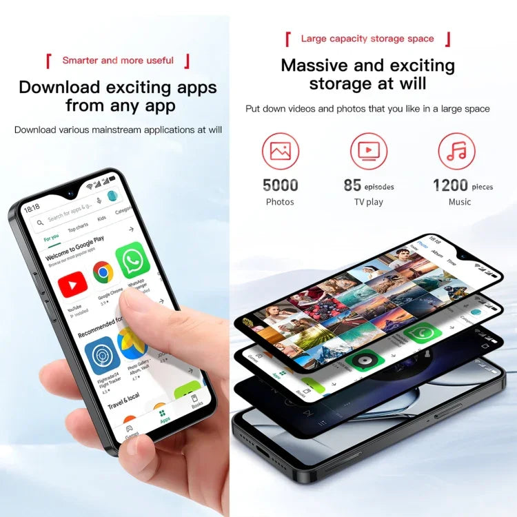 هاتف SOYES XS18 Pro Max، 2GB+16GB، بصمة وجه، شاشة 4.3 بوصة أندرويد 8.1 معالج MTK6737A رباعي النواة، شبكة: 4G، OTG، شريحتي اتصال، XS18 Pro Max