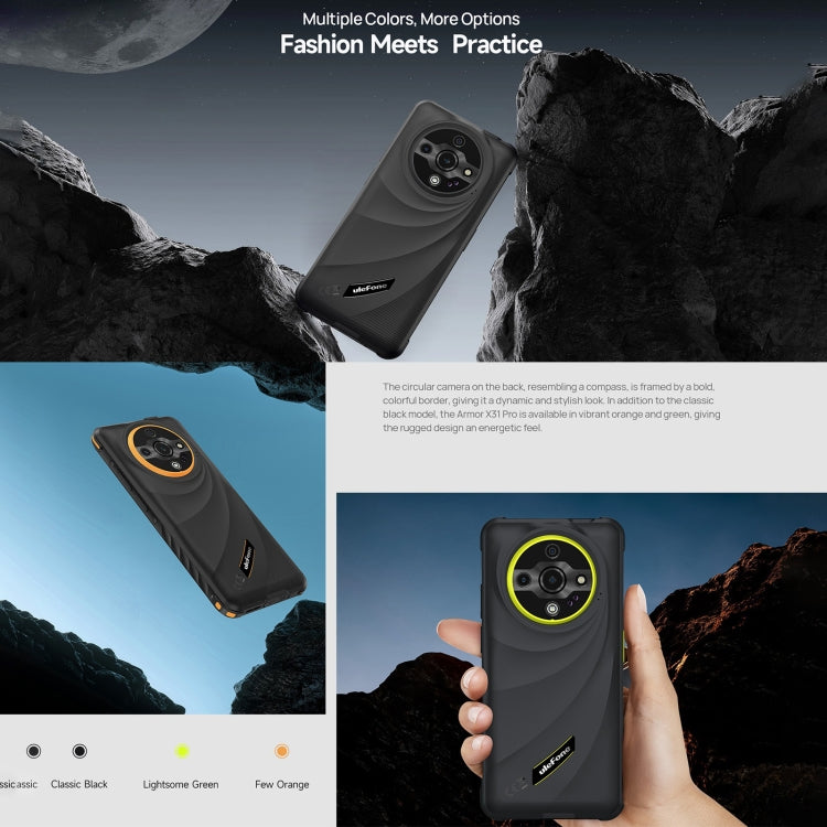 Ulefone Armor X31 Pro 5G، 8GB+256GB، رؤية ليلية، هاتف متين بمعيار IP68/IP69K، شاشة 6.56 بوصة أندرويد 14 MediaTek Dimensity 6300 ثماني النواة، شبكة: 5G، NFC، OTG، Armor X31 Pro