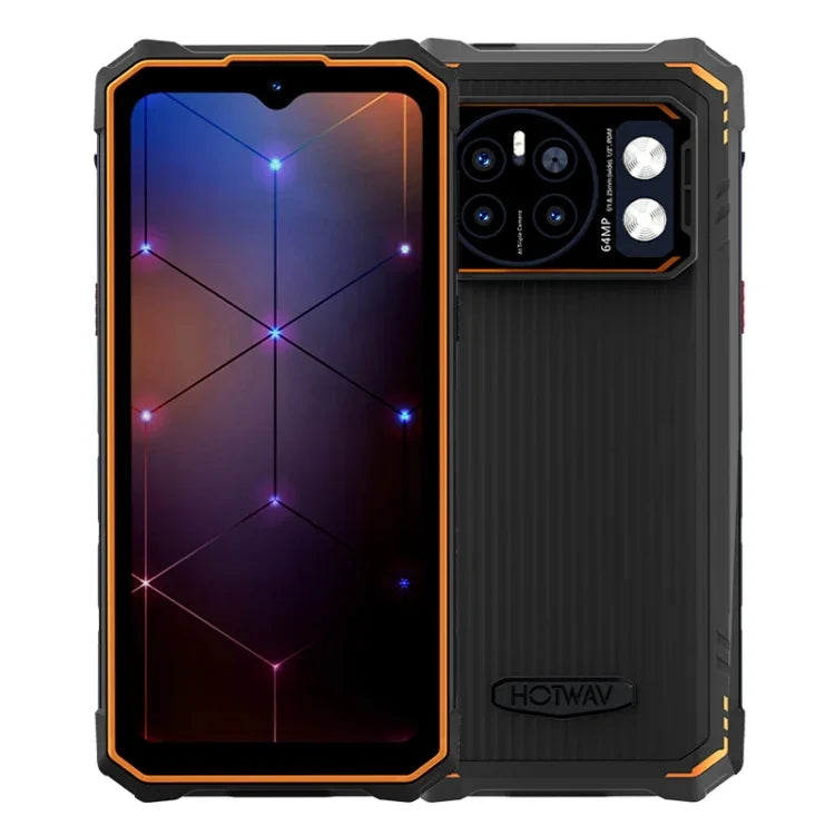 HOTWAV CYBER 13، هاتف متين بمعيار IP68/IP69K، 8GB+128GB، بطارية 10800mAh، شاشة 6.6 بوصة أندرويد 14.0 Unisoc T606 ثماني النواة، شبكة: 4G، NFC، OTG