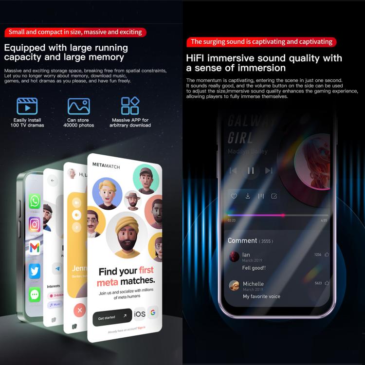 SOYES XS19 Pro، 4GB+64GB، شاشة 3.8 بوصة أندرويد 12.0 MTK6762 رباعي النواة، شبكة: 4G، شريحتي اتصال، GPS، OTG، يدعم متجر Google Play، 4GB+64GB